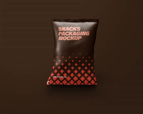 Snacks Pack Pouch Mockup Graphicsfuel