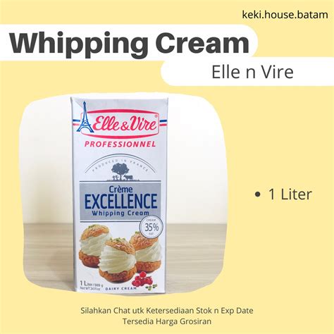 Jual Elle N Vire Whipping Cream Liter Shopee Indonesia