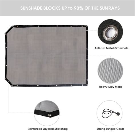 Snapklik Sukemichi Sunshade For Ford Bronco Mesh Sun Shade Bikini Top Cover Bimini Top For