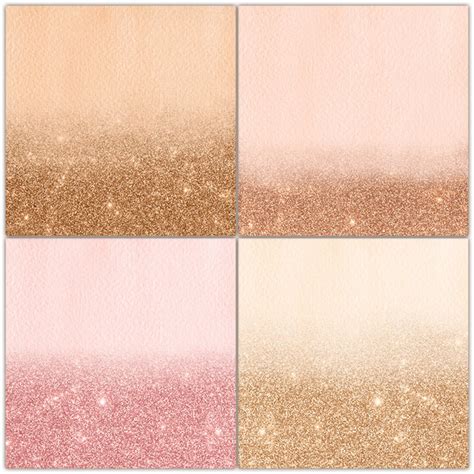 Nude Glitter Ombre Digital Paper Glitter Paper Clipart Nude Etsy