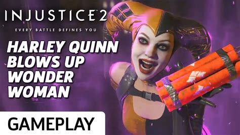 Harley Quinn Vs Wonder Woman Gameplay Injustice 2 YouTube