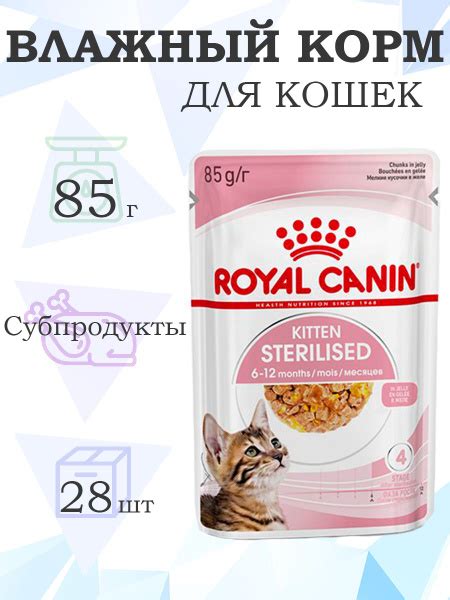 Royal Canin Kitten Sterilised / Влажный корм (Консервы-Паучи) Роял ...