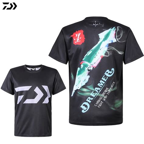 Daiwa одежда для рыбалки летняя футболка Дышащий анти-пот спортивный ...