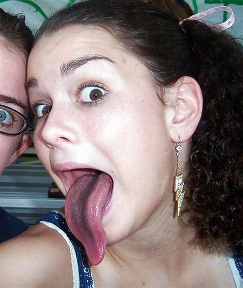 Cute Amateur Teens Showing Their Sexy Long Tongues Porn Pictures XXX Photos Sex Images