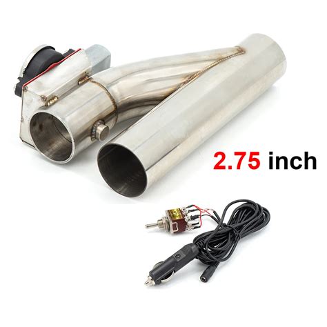 2 2 25 2 5 2 75 3 Inch Stainless Steel Y Pipe Cutout Electric Exhaust