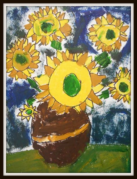 Рисунок подсолнухи в вазе - 78 фото