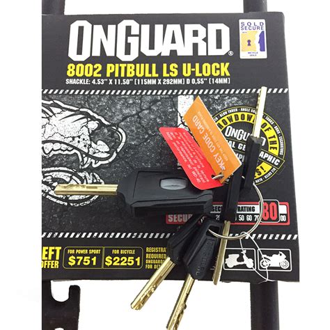 OnGuard Pitbull 8002 LS 14mm U-lock With Bicycle Frame Bracket for sale ...