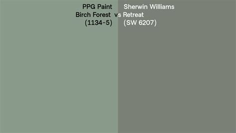 Ppg Paint Birch Forest Vs Sherwin Williams Retreat Sw