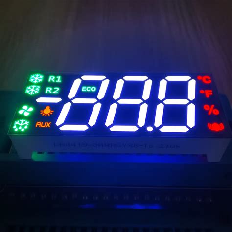 White Red Yellow Green Triple Digit Segment Led Display Common Anode