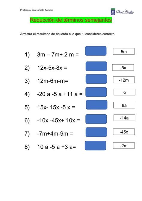 Actividad Interactiva De Algebra Para 1 Eso Puedes Hacer Los