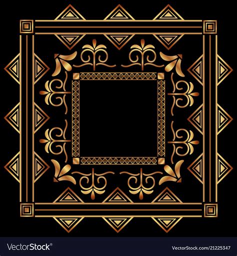 Art Deco Frames And Borders Royalty Free Vector Image