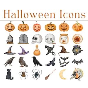 70 Halloween Icons, Spooky Icons, Mac, Windows, PC, Ipad, Folder Icons ...