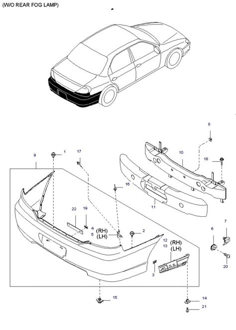 Помогите найти деталь крепления заднего бампера — KIA Spectra, 1,6 л ...