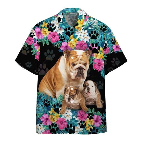 3d Bulldog Mother Day Hawaiian Shirt Robinplacefabrics