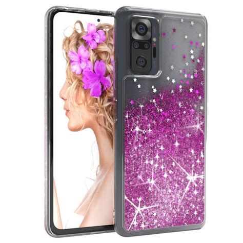 Eazy Case Handyhülle Liquid Glittery Case Für Xiaomi Redmi Note 10 Pro 6 67 Zoll Silikon