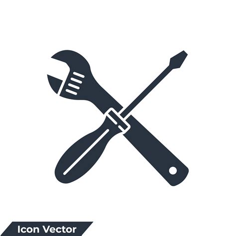 tools icon logo vector illustration. Setting symbol template for