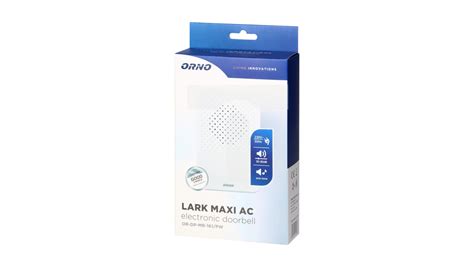 Dzwonek elektroniczny jednotonowy LARK MAXI AC 230V śnieżno biały OR