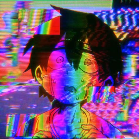 an animated image of a man with black hair in front of a tv screen that ...