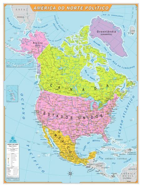 Todos Os Países Da América Do Norte - Mapa Dos Paises Da America Do Norte