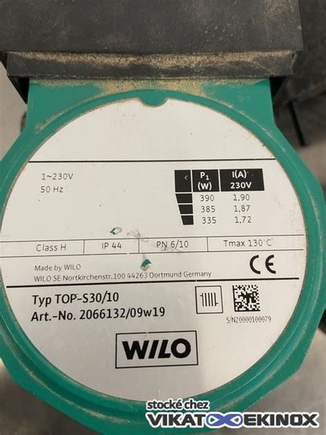 Circulateur WILO type TOP-S 30/10 | Vikat Ekinox