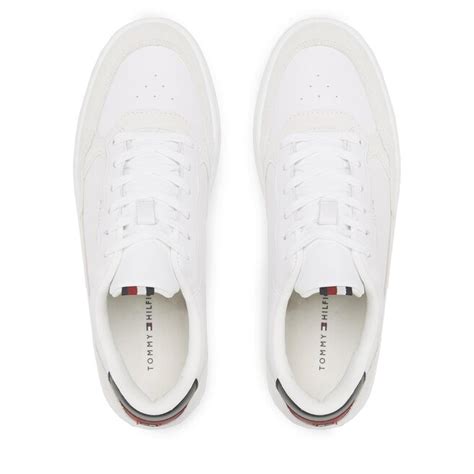 Sneakers Tommy Hilfiger Elevated Cupsole Leather Mix FM0FM04358 Bianco