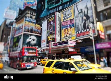Advertising In Times Square In New York For Broadway Plays And Musicals