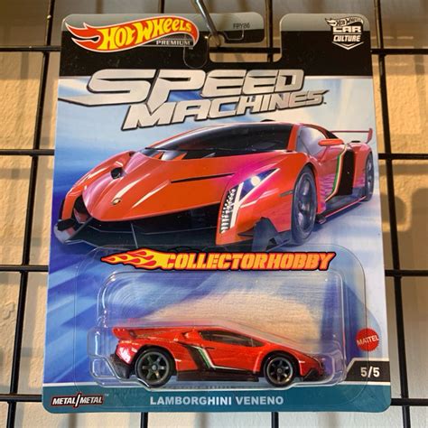 Hot Wheels Premium Lamborghini Veneno Speed Machine Shopee Malaysia