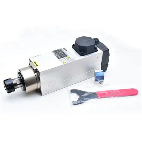 Air Cooled Spindle 3 5kw 4 5kw 6kw 220v 380v Square 18000rpm 4 Bearing Grindiing Spindle Motor