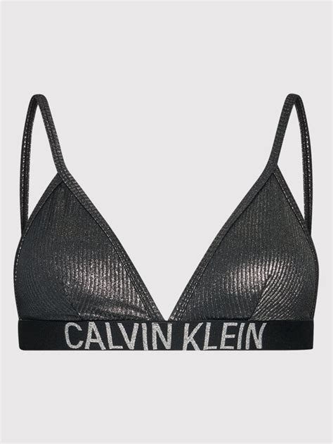 Calvin Klein Swimwear Bikini Oberteil Fixed KW0KW01579 Silberfarben