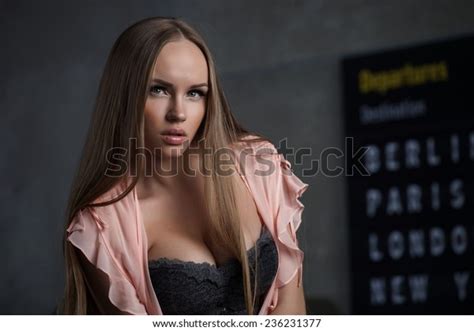 Sexy Sensual Lady Posing Lingerie Pink Stock Photo 236231377 Shutterstock