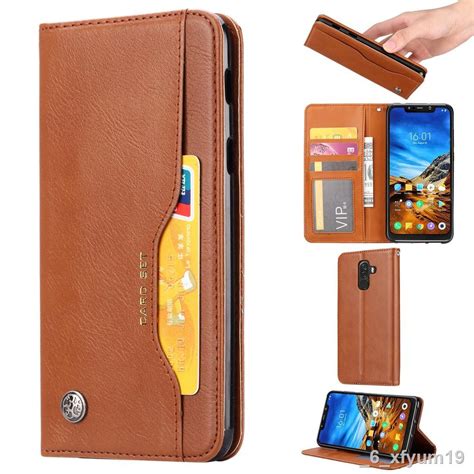 Luxury Pu Leather Case Xiaomi Pocophone F Stand Card Slot Wallet Flip