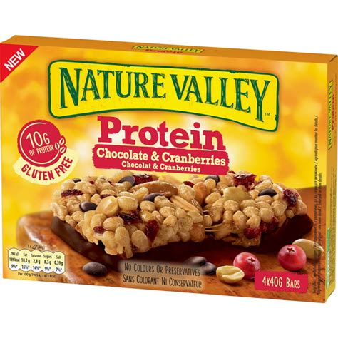 Nature Valley Protein Barres C R Ali Res Au Chocolat Et Cranbe