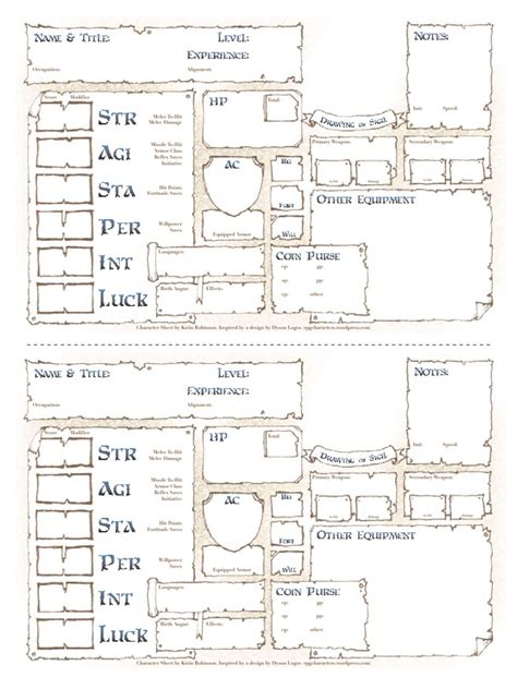 custom character sheet kirin robinson