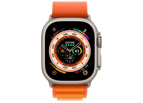 Apple Watch Ultra Gps Cellular Mm Titanium Case With Orange Alpine