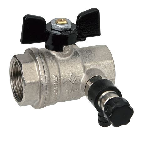 Кран шаровый BUGATTI OREGON 332 1/2" ВР бабочка со спускником - купить ...