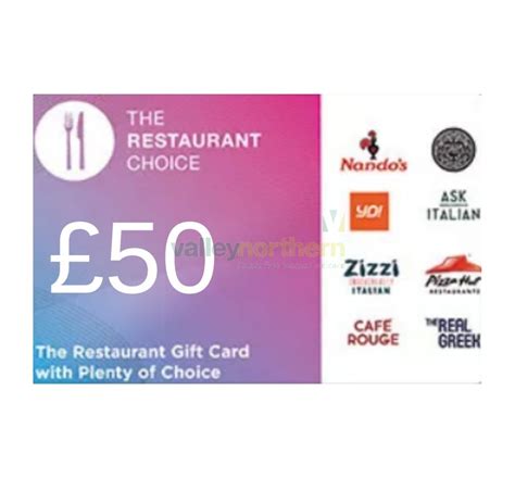 50 The Restaurant Choice Vouchers Valley Northern Limited