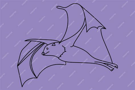 Premium Vector Sketch Bat Line Art