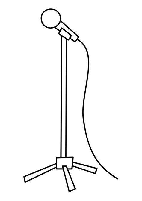 Microphone Coloring Page