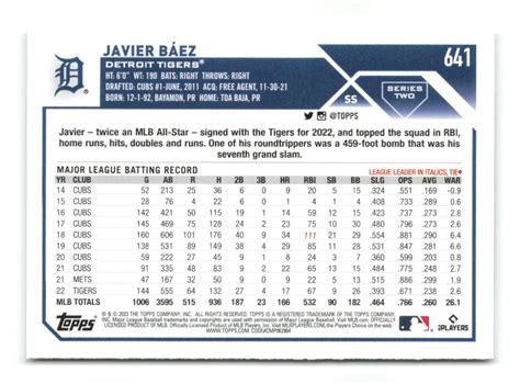 Topps Series Javier Baez Detroit Tigers Baseball Card Ebay