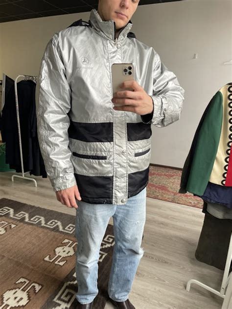Vintage Mercedes Benz Reversible Silver Racing Jacket 5762ac Grailed