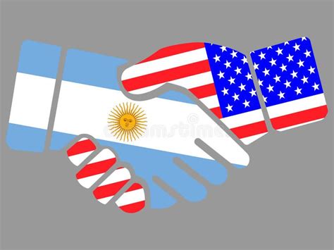 Argentina And Usa Flags Handshake Vector 向量例证 插画 包括有 国际 人们 166316500