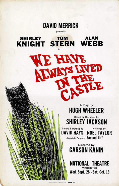 WE HAVE ALWAYS LIVED IN THE CASTLE 1966 Theatre Window Card Poster