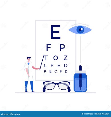 Ophthalmology Medical Vector Illustration Concept with Characters