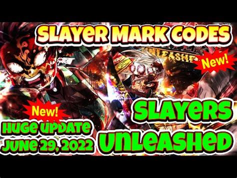 2022 ALL Slayer Mark CODES Roblox PreAlpha Slayers Unleashed V0 9