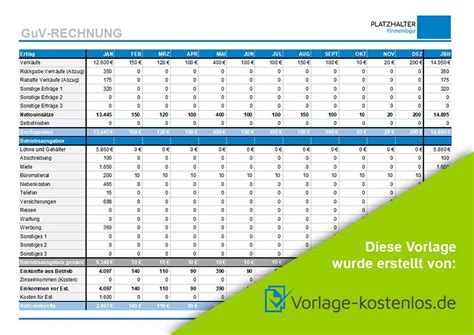 Guv Vorlage Excel