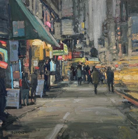 Jim Beckner Sidewalks In Greys Oil Painting For Sale At 1stdibs