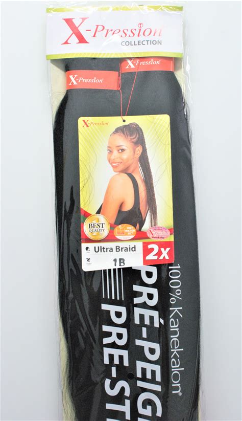 X PRESSION Ultra Braid 100 Kanekalon Pré Peigné N 1B Myrlene fr