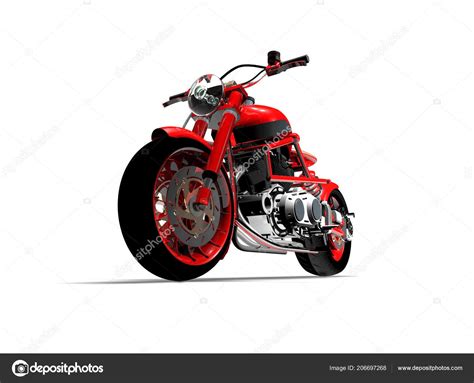 Naked Red Motorcycle White Background Rendering Stock Photo By Robynt