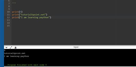 Giving Input And Printing Output In Python Tutorialtpoint Java