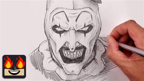 How To Draw Art The Clown Terrifier Youtube